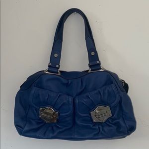 B. Makowsky Blue Leather Purse